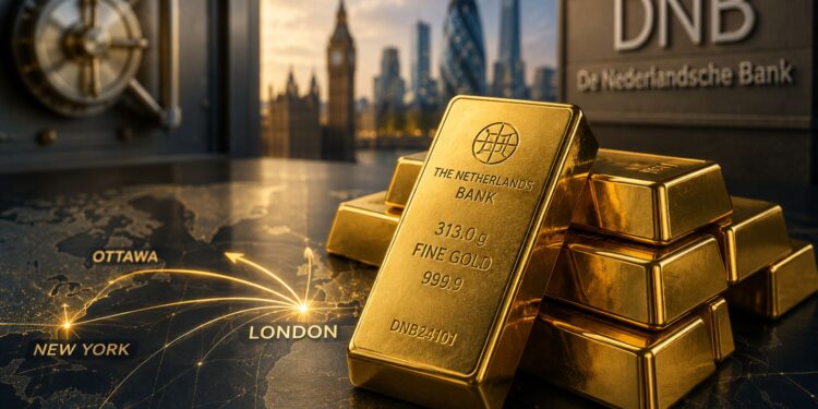 Dutch central bank moves 86 tonnes of gold from U.S., Canada to London