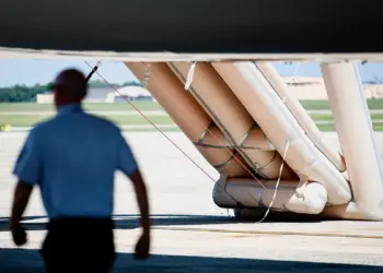 Emergency slide sparks questions on Trump’s new Air Force One before president reveals why