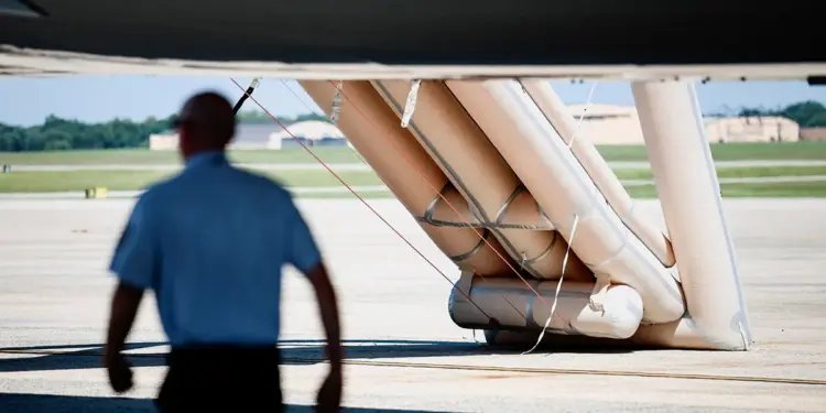 Emergency slide sparks questions on Trump’s new Air Force One before president reveals why