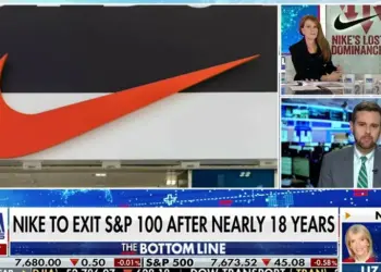 Nike’s stock at 12-year low, set to leave S&P 100